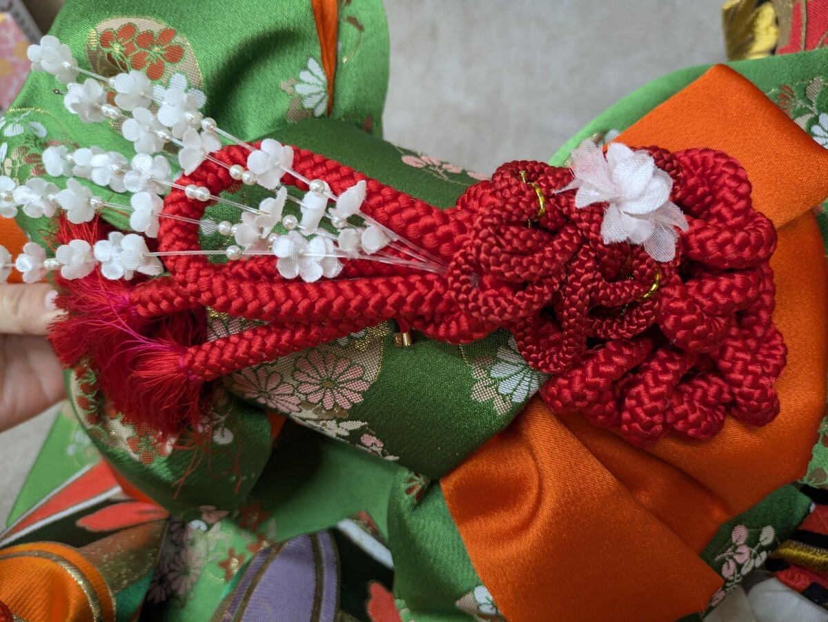 作り帯 七五三 結び帯 簡単帯 10点まとめ売り サイズ色々 お祝い 女の子 子供用 和装小物 着付け小物 花柄 和柄 レトロ柄 奈良発 _画像3