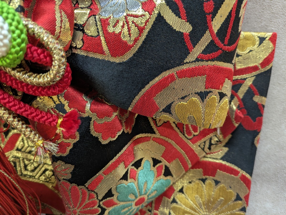 作り帯 七五三 結び帯 簡単帯 10点まとめ売り サイズ色々 お祝い 女の子 子供用 和装小物 着付け小物 花柄 和柄 レトロ柄 奈良発 _画像6