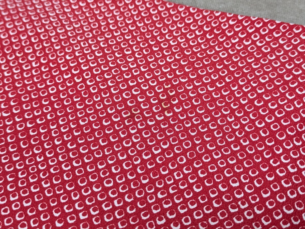 七五三 女の子 セット 三歳用 着物 被布 足袋 草履(18.5cm) 鞄 赤色 和柄 レトロ柄 鹿の子柄 和装 和服 和装小物 コレクション 奈良発_画像8