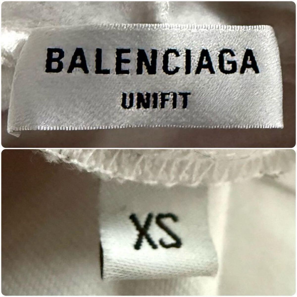 希少●美品●正規品 BALENCIAGA バレンシアガ スライムロゴ オーバーサイズレイヤードパーカー ロゴ XL~相当 メンズ ユニセックス Tシャツ_画像10