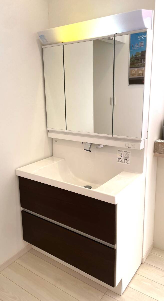 *mote Leroux m выставленный товар /LIXIL/ Lixil /90cm ширина / умывание туалетный столик / помутнение прекращение пальто *AY9