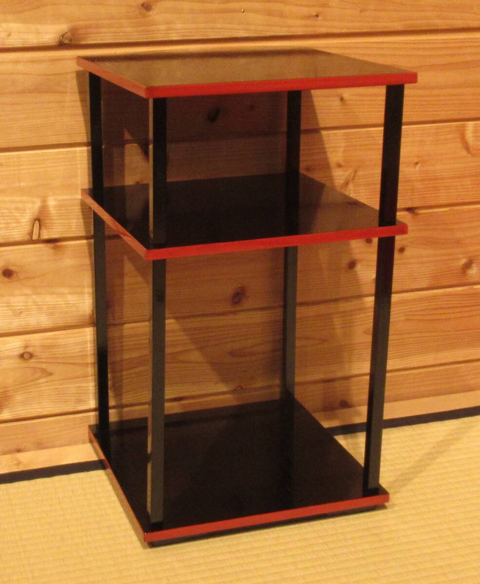 『更好棚 桐製爪紅二重棚 組立式②共箱 25,000円』茶道具 玄々斎好 炉・風炉用 裏千家用 表千家 武者小路千家十職 炉開き 七事式 茶懐石_画像1