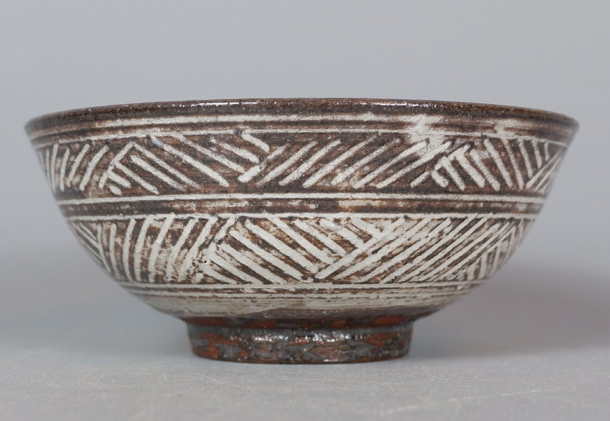 【MKA】中里重利　唐津三島茶碗　共箱　美品　佐賀　茶道具　真作保証_画像5