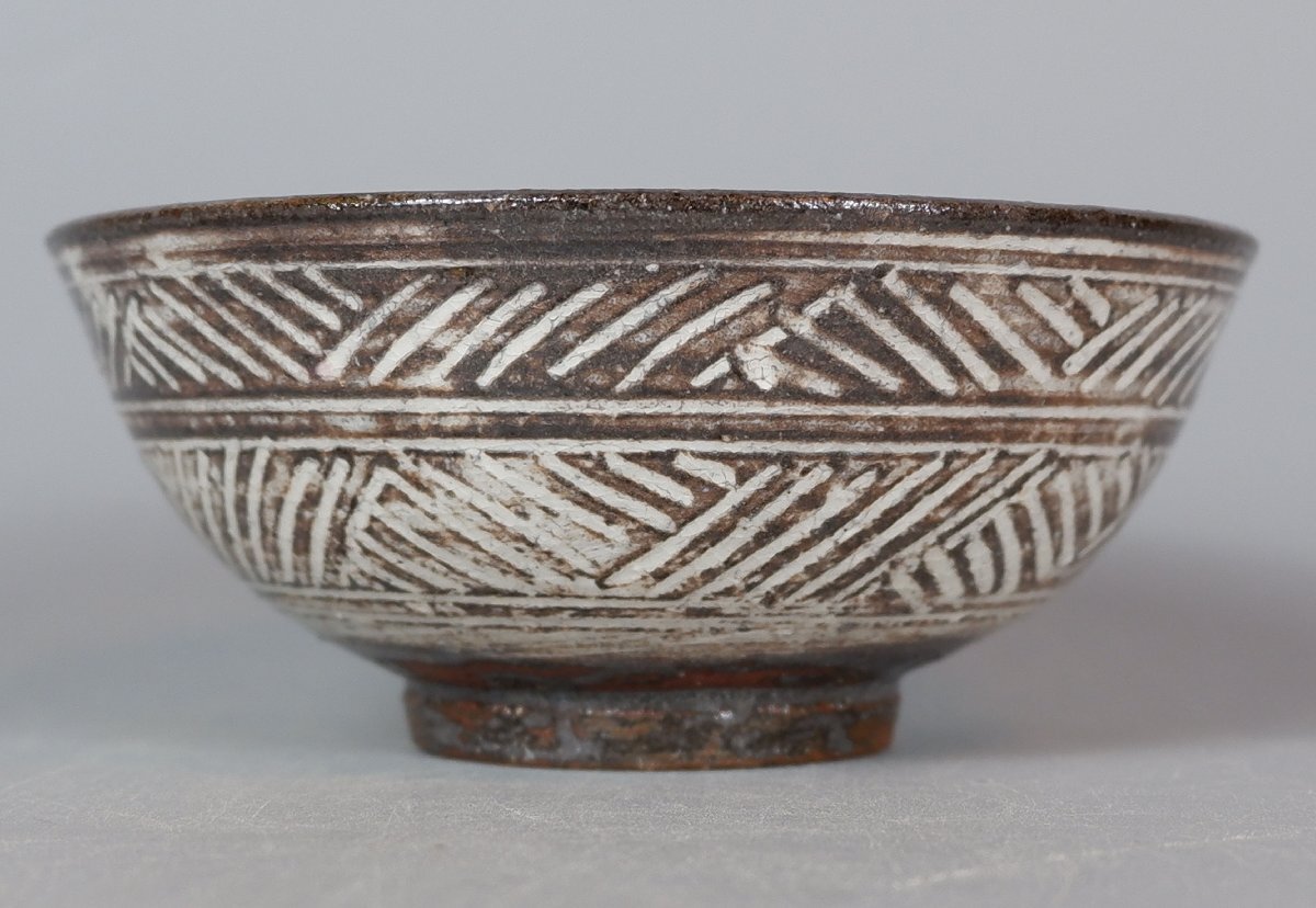 【MKA】中里重利　唐津三島茶碗　共箱　美品　佐賀　茶道具　真作保証_画像6