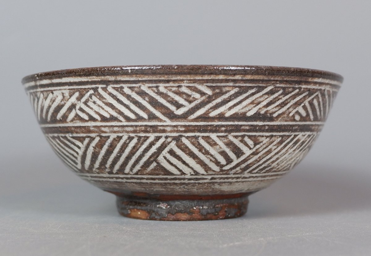 【MKA】中里重利　唐津三島茶碗　共箱　美品　佐賀　茶道具　真作保証_画像4