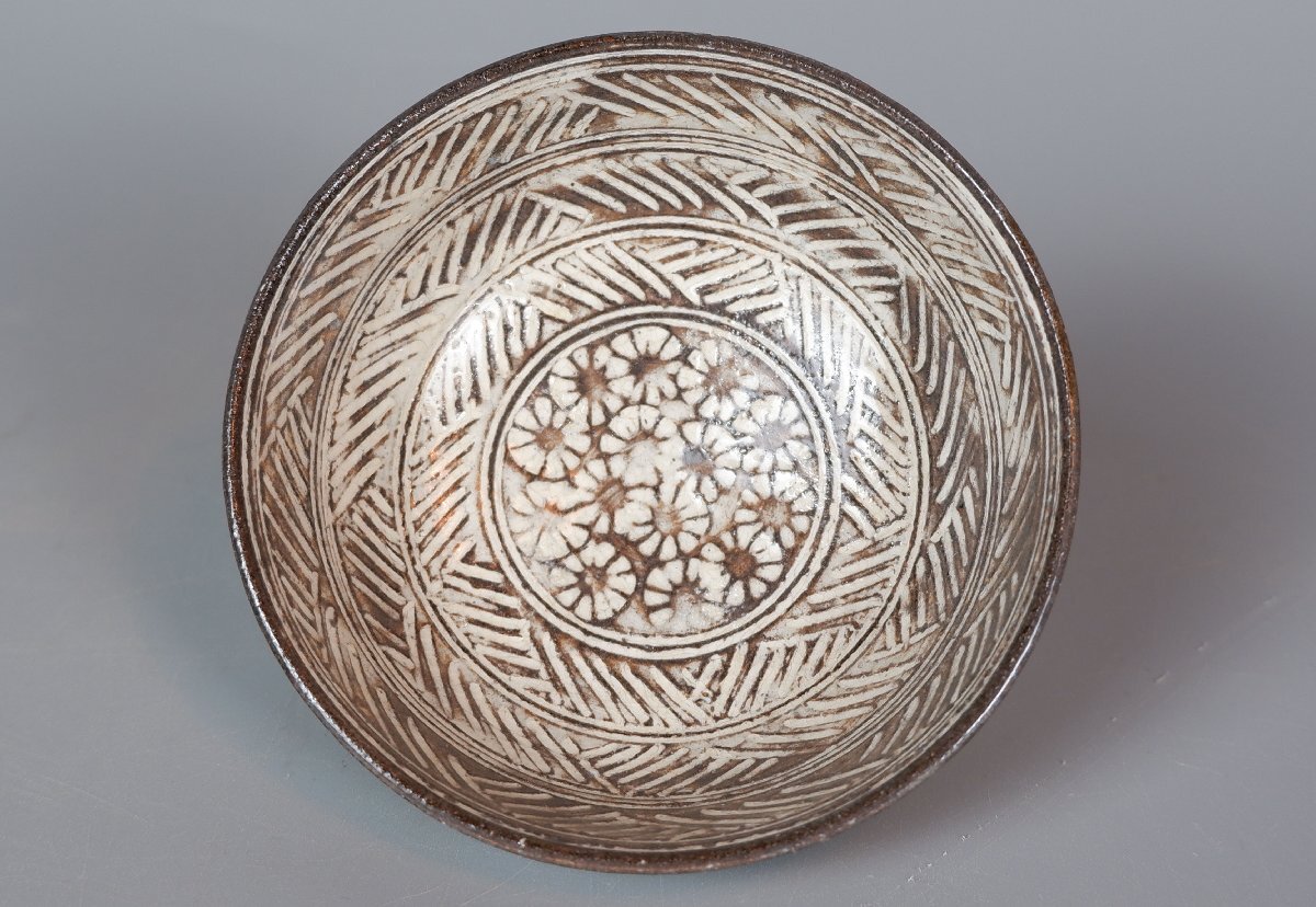 【MKA】中里重利　唐津三島茶碗　共箱　美品　佐賀　茶道具　真作保証_画像8