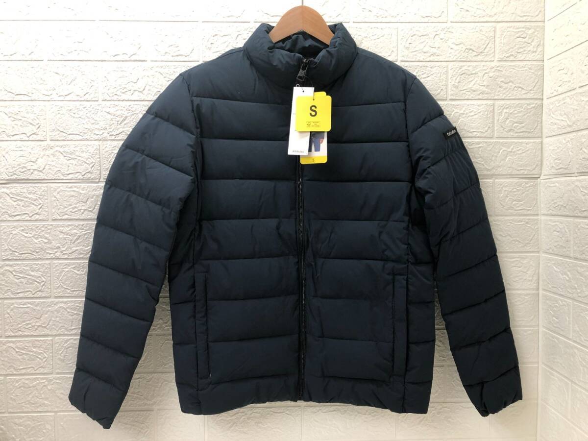 AQ)Calvin Klein カルバンクライン メンズ ダウンジャケット ネイビー S_画像1