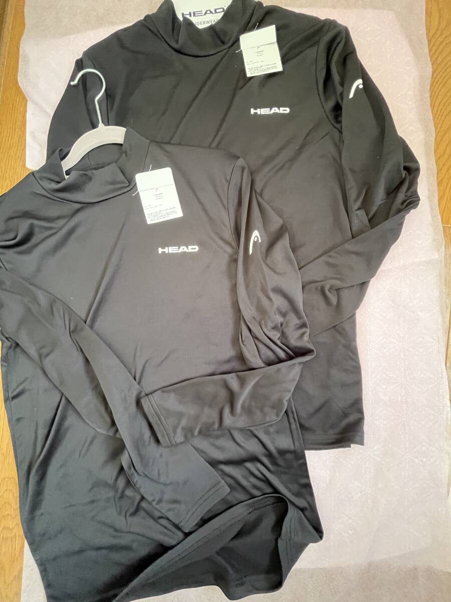 Lサイズ！2枚セット！高貴紳士的！HEAD！ブランド品！暖か！裏起毛！ハイネック！男の、黒！長袖！インナーシャツ！_画像5