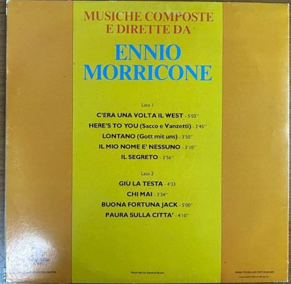 【LP】Ennio Morricone/disco d'oro【250907】screen music/Italy/1980_画像2