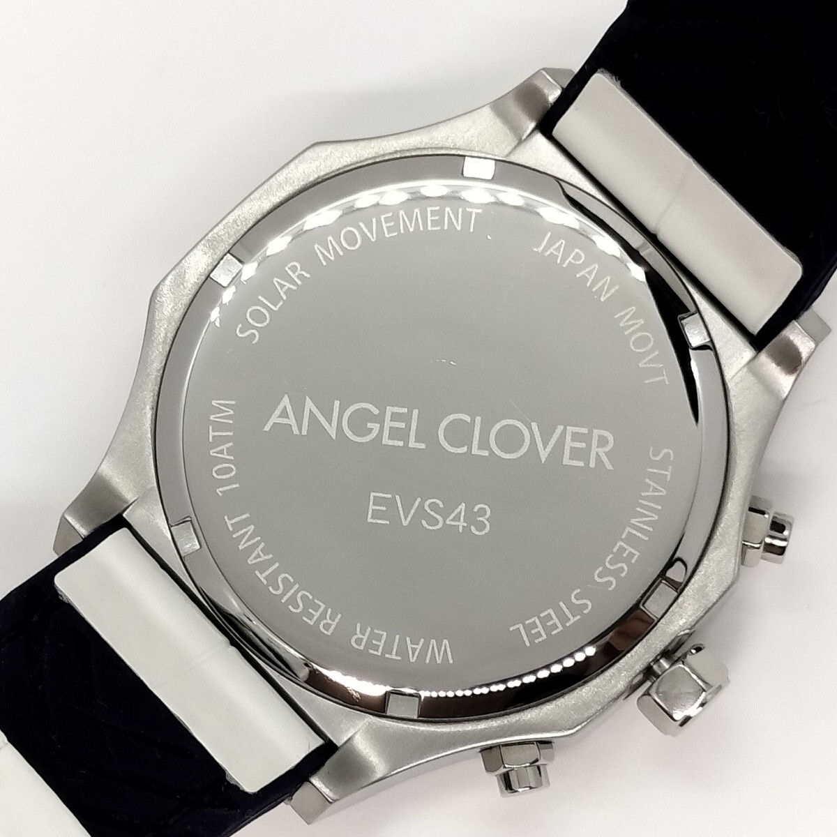 【美品】Angel Clover エンジェルクローバー エクスベンチャー ソーラー EVS43SBU-WH 保付メンズ腕時計_画像6