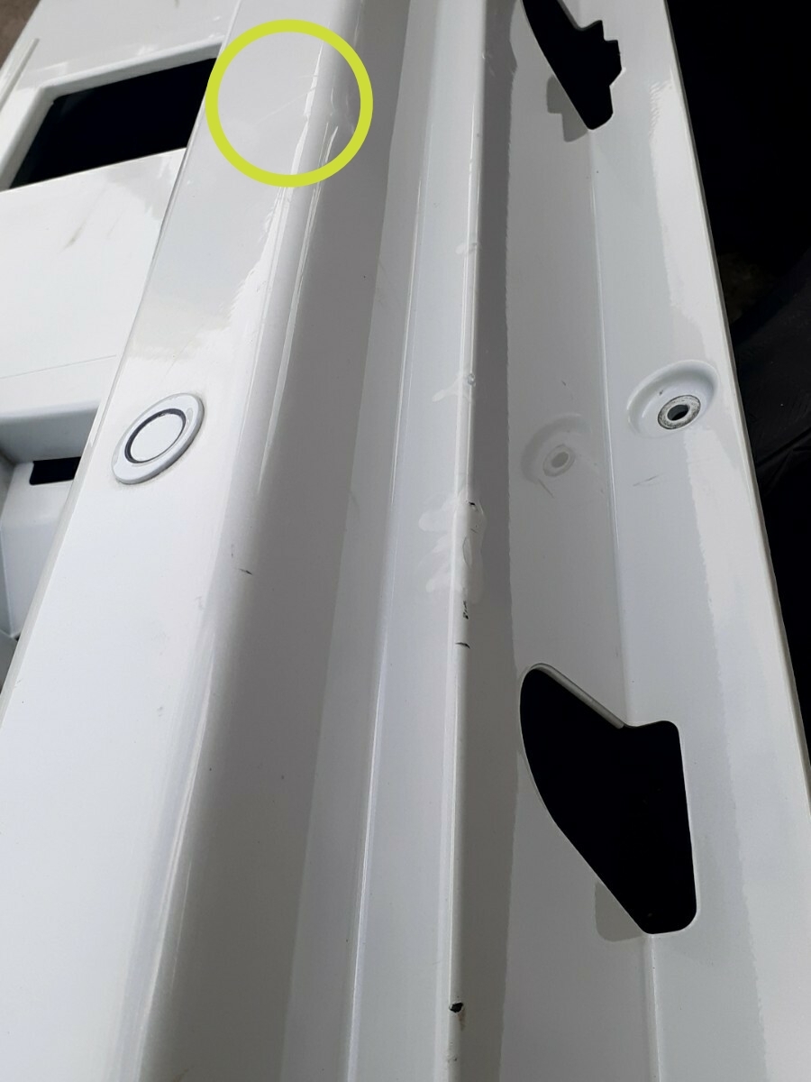 DR17W クリッパーリオ リアバンパー 凹み有り Z7T パールホワイト ソナー穴有り NV100 スズキ DA17W エブリィ 71811 50T5 日産 85022-4A01A_画像10