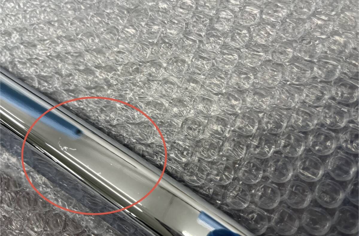 【訳あり品】メッキ フォグランプカバー 左右セット いすゞ 07エルフ ローキャブ フロントバンパー用 0054-I8437P_画像3