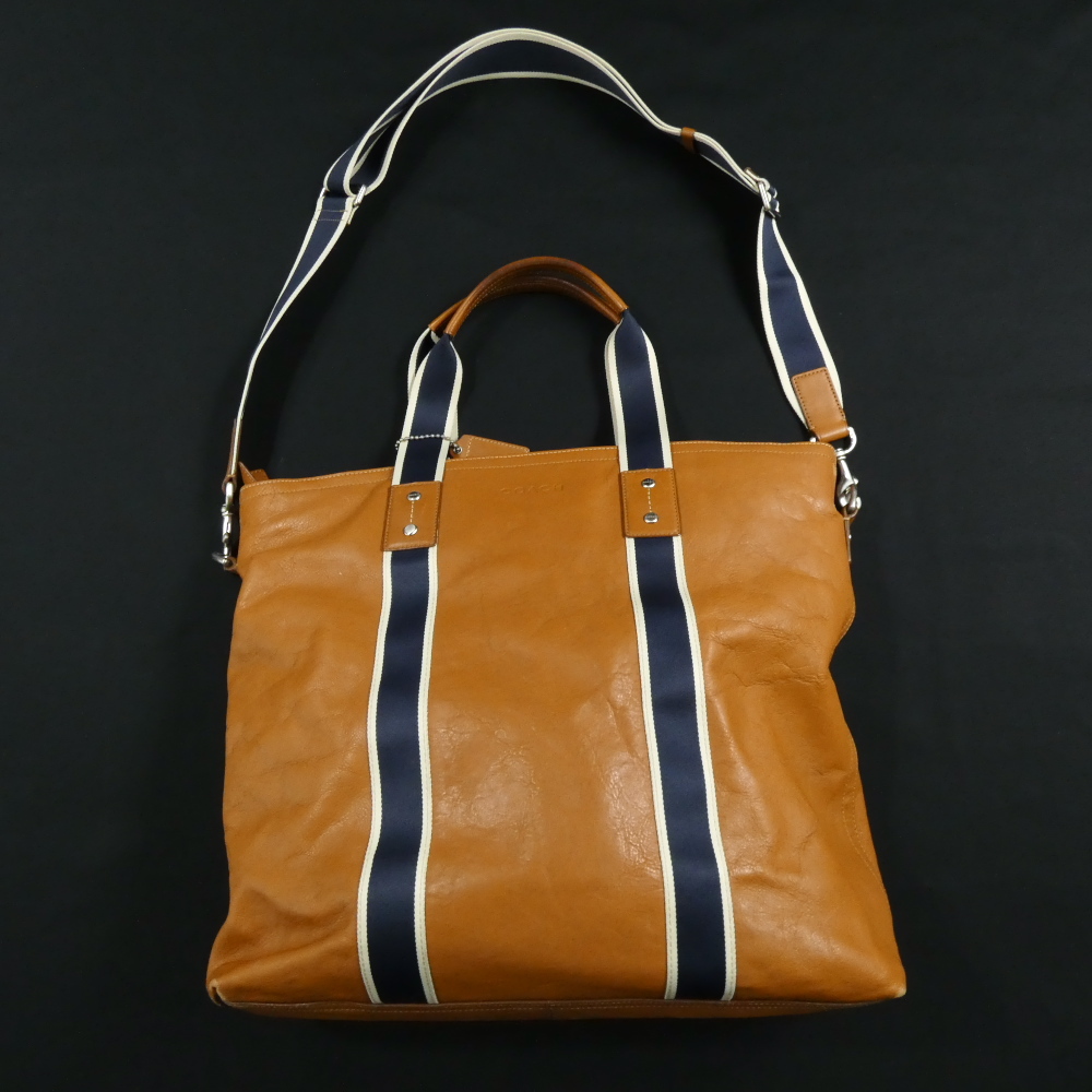 COACH コーチ トートバッグ 2way ショルダーバッグ レザー カバン 収納 装飾品 ブラウン系 鞄 _画像1