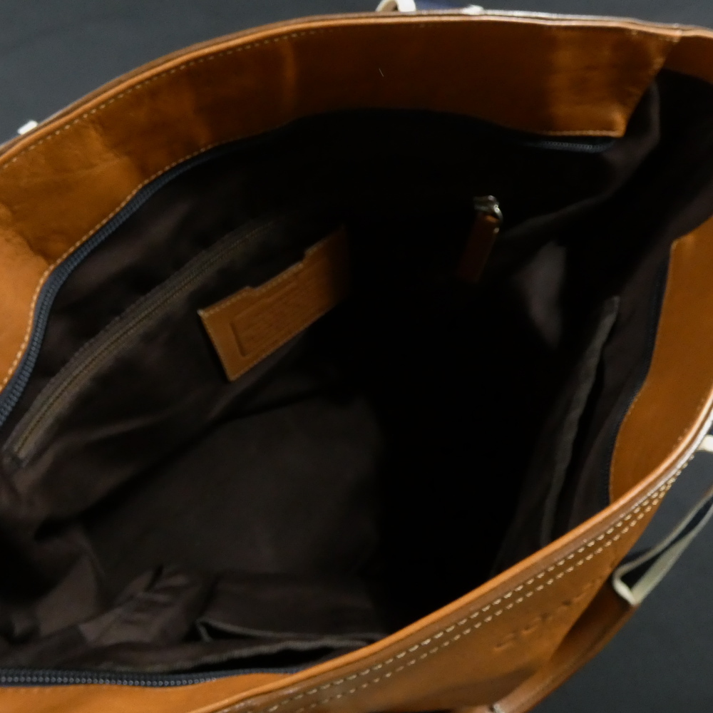 COACH コーチ トートバッグ 2way ショルダーバッグ レザー カバン 収納 装飾品 ブラウン系 鞄 _画像5