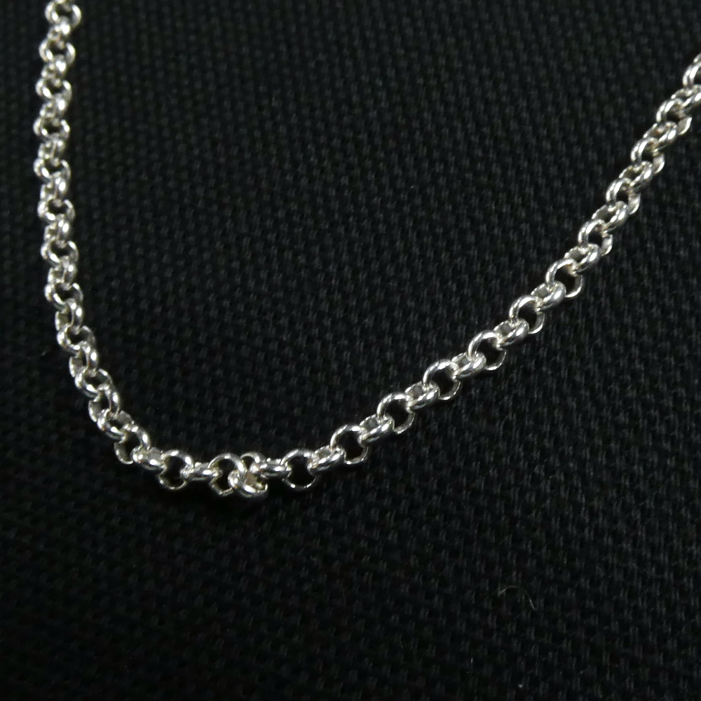 シルバー 925 ロールチェーン silver 50㎝ アクセサリー 装飾 ネックレス あずきチェーン 小豆 _画像3