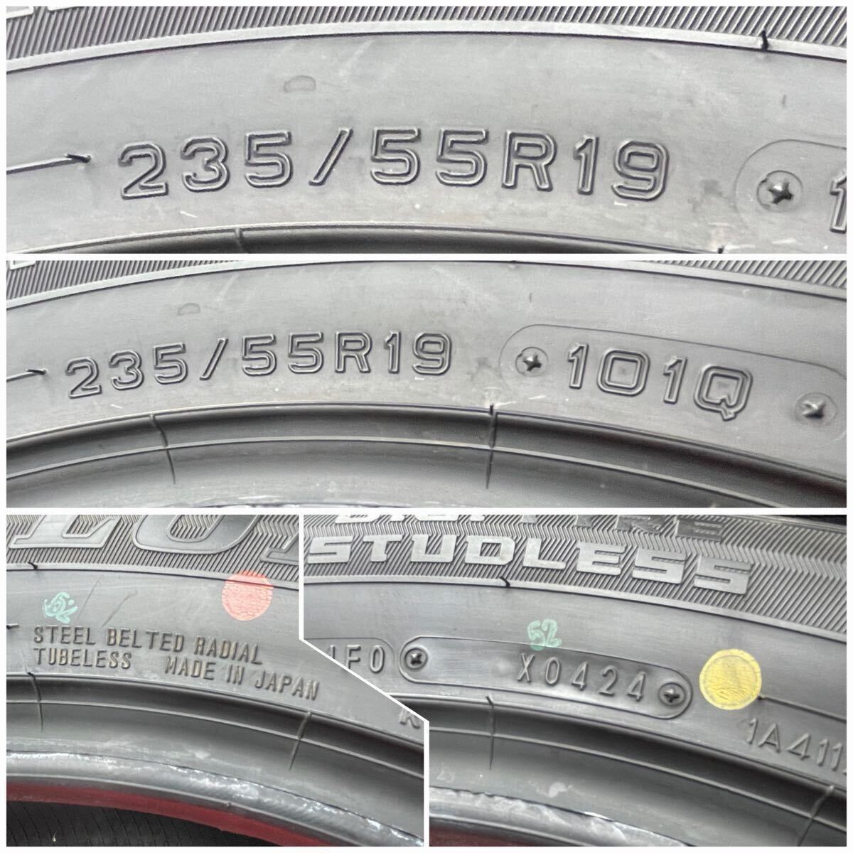 ★送料込★2024年製★235/55R19 101Q★ダンロップウィンターマックス S J 8 ★4本セット_画像9
