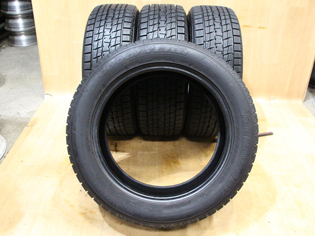 B977 グッドイヤー ICE NAVI SUV 235/55R18 100Q 4本 2020年 バリ溝 スタッドレス ハリアー ヴァンガード ボルボ XC40 手渡し可能 山梨県_画像6