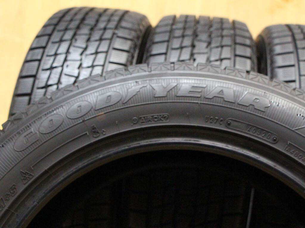B977 グッドイヤー ICE NAVI SUV 235/55R18 100Q 4本 2020年 バリ溝 スタッドレス ハリアー ヴァンガード ボルボ XC40 手渡し可能 山梨県_画像7