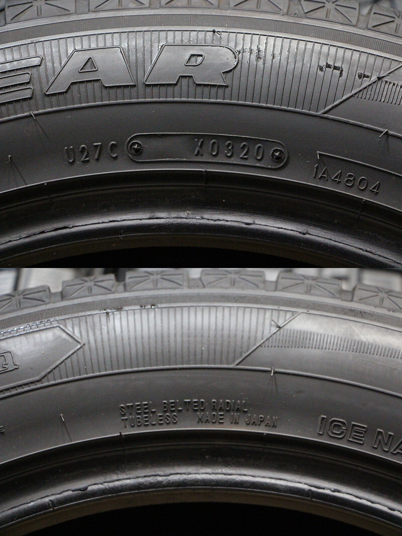 B977 グッドイヤー ICE NAVI SUV 235/55R18 100Q 4本 2020年 バリ溝 スタッドレス ハリアー ヴァンガード ボルボ XC40 手渡し可能 山梨県_画像9
