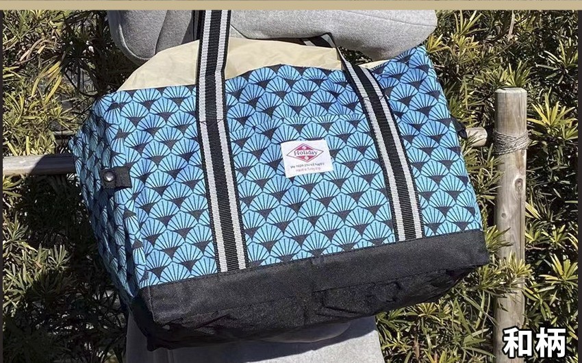 レジカゴ用バッグ エコバッグ 保温保冷ショッピングバッグ折りたたみ袋 和柄_画像1
