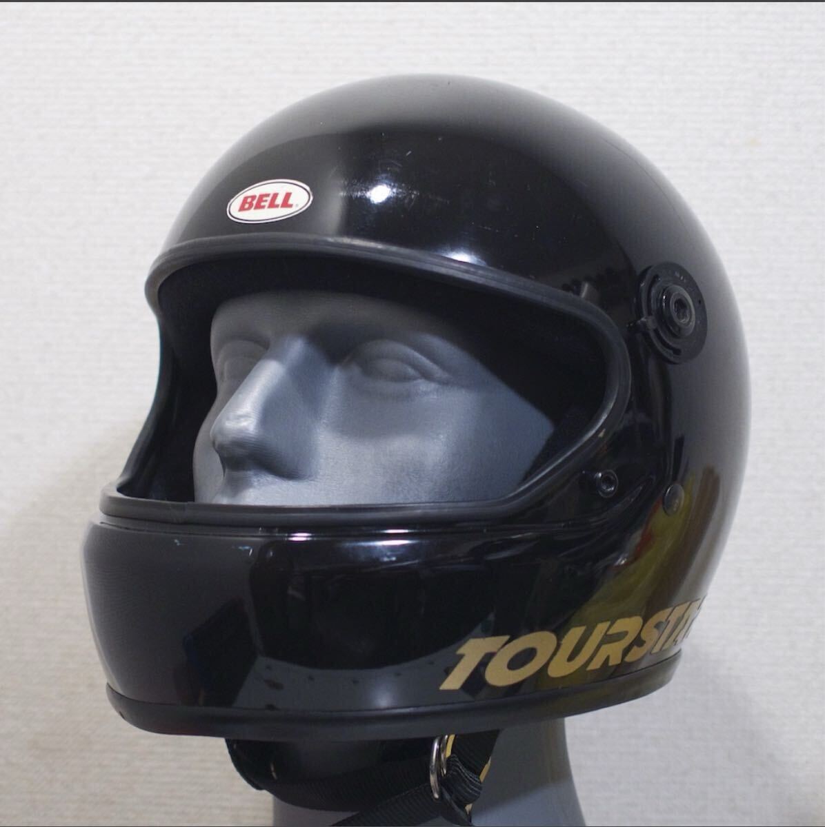 70s 80s BELL TOUR STAR черный S ракушка повышение ремонт settled / bell Tour Star Vintage full-face шлем Arthur полный ma- чёрный золотой 