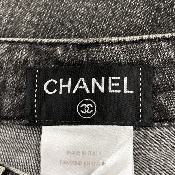 シャネル CHANEL ジーンズ/デニムパンツ サイズ38 M P36355 - ダークグレー レディース フルレングス/ココマーク/ダメージ加工 P36_画像3