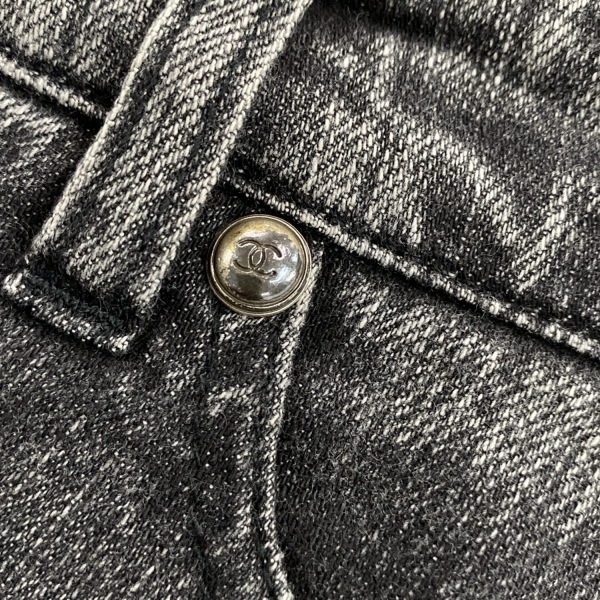 シャネル CHANEL ジーンズ/デニムパンツ サイズ38 M P36355 - ダークグレー レディース フルレングス/ココマーク/ダメージ加工 P36_画像7