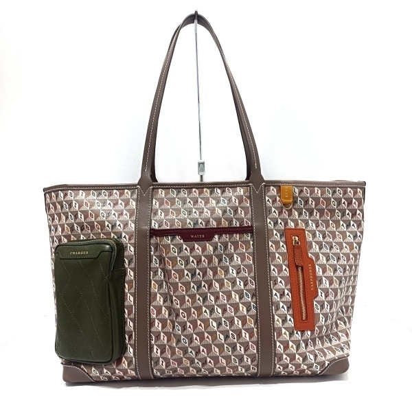 アニヤハインドマーチ Anya Hindmarch ショルダーバッグ - レザー ベージュ×ピンクベージュ×マルチ BITS&BOBS バッグ_画像1