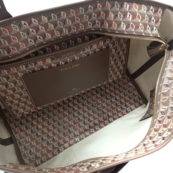 アニヤハインドマーチ Anya Hindmarch ショルダーバッグ - レザー ベージュ×ピンクベージュ×マルチ BITS&BOBS バッグ_画像7