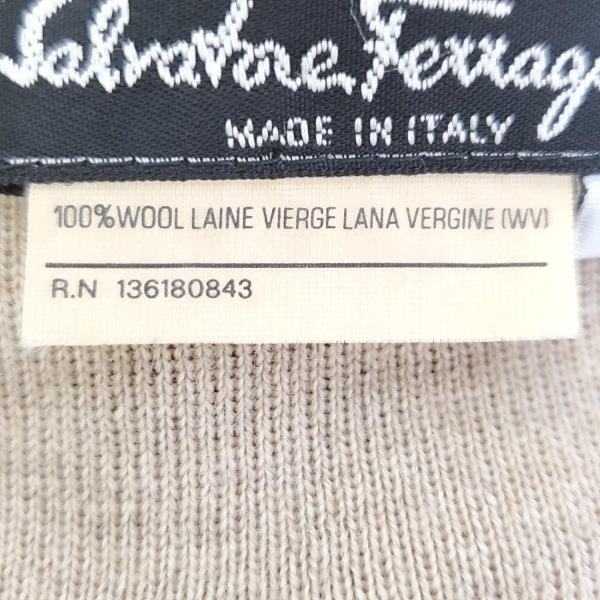 Salvatore Ferragamo FERRAGAMO/SalvatoreFerragamo кардиган размер S - бежевый женский длинный рукав / вязаный прекрасный товар tops