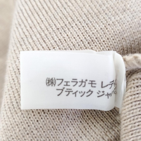 Salvatore Ferragamo FERRAGAMO/SalvatoreFerragamo кардиган размер S - бежевый женский длинный рукав / вязаный прекрасный товар tops