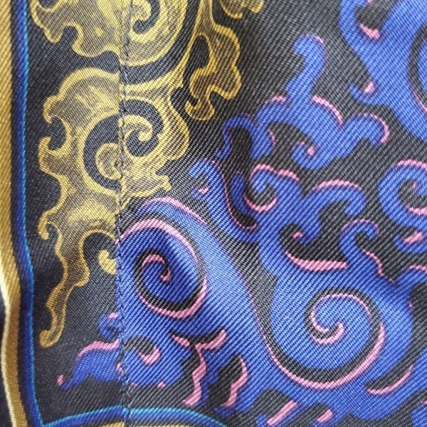 エトロ ETRO カーディガン サイズ42 M - 黒×ブルー×マルチ レディース 長袖/ニット/シルク/ベロア 美品 トップス_画像6