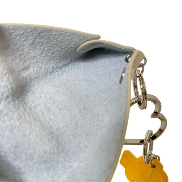 vajikVASIC брелок для ключа ( очарование ) - кожа слоновая кость × темный желтый × серебряный Heart / машина прекрасный товар брелок для ключа 