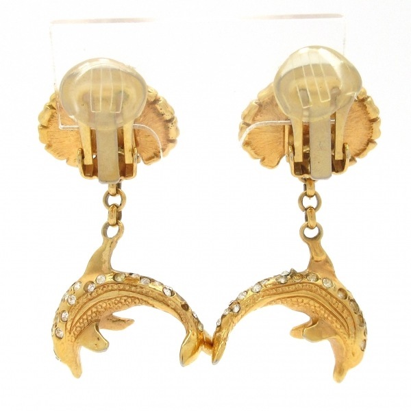  Salvatore Ferragamo FERRAGAMO/SalvatoreFerragamo серьги - Gold × прозрачный дельфин аксессуары ( уголок )