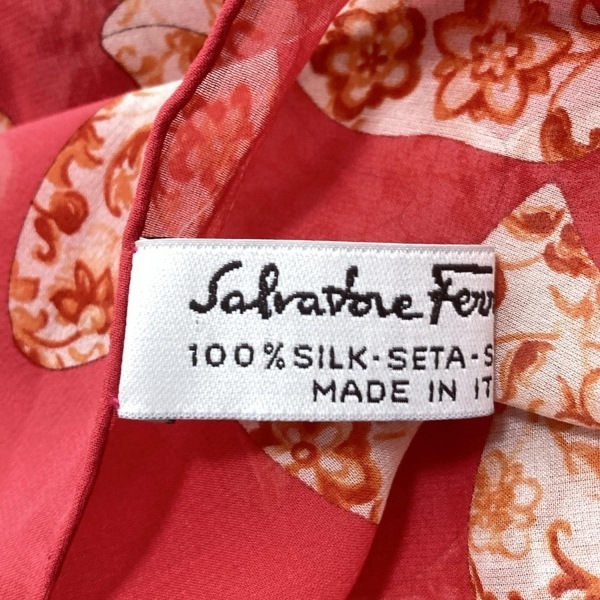  Salvatore Ferragamo FERRAGAMO/SalvatoreFerragamo - розовый × мульти- лента прекрасный товар шарф 