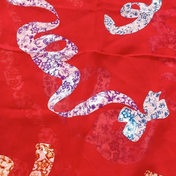  Salvatore Ferragamo FERRAGAMO/SalvatoreFerragamo - розовый × мульти- лента прекрасный товар шарф 