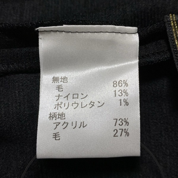 レリアン Leilian サイズ17+ XL - 黒×グレー レディース クルーネック/長袖/ひざ丈/ボーダー 美品 ワンピース_画像5