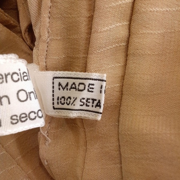  Salvatore Ferragamo FERRAGAMO/SalvatoreFerragamo рубашка с длинным рукавом блуза размер L - бежевый × темно-коричневый × мульти- женский прекрасный товар 