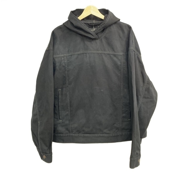 バレンシアガ BALENCIAGA パーカー サイズL 719313 TNW54 - 黒 ユニセックス 長袖/デニム 美品 トップス_画像1