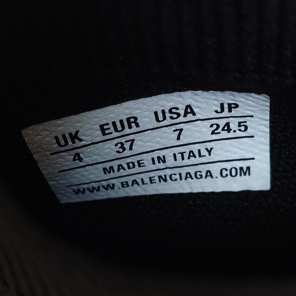 バレンシアガ BALENCIAGA スニーカー 24.5 605942 スピードトレーナー 黒 レディース ソックススニーカー/グラフィティソール 靴_画像6