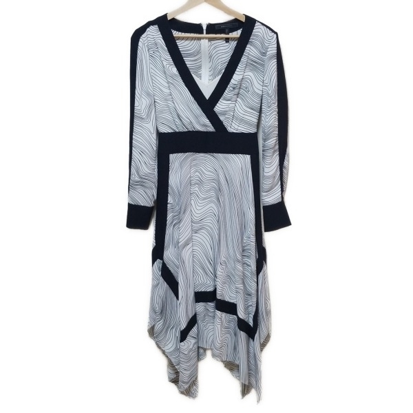 ビーシービージーマックスアズリア BCBGMAXAZRIA サイズXXS XS - 白×黒 レディース 長袖/ロング 美品 ワンピース_画像1