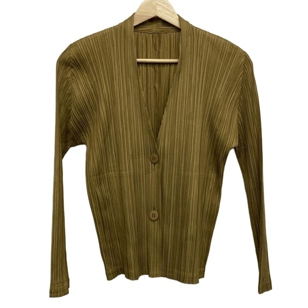 プリーツプリーズ PLEATS PLEASE 長袖シャツブラウス - ベージュ レディース 美品 トップス_画像1