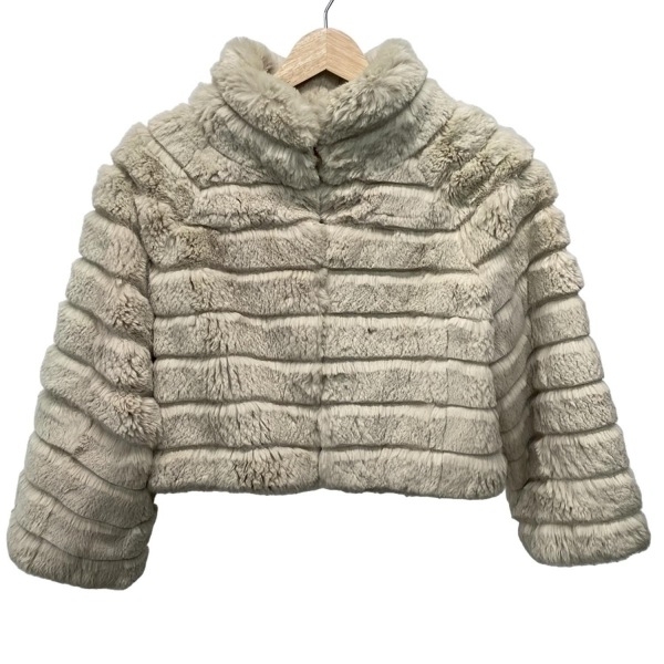 ロペ ROPE サイズ9 M - ラビット ベージュ レディース 毛皮/長袖/ショート丈/冬 コート_画像1