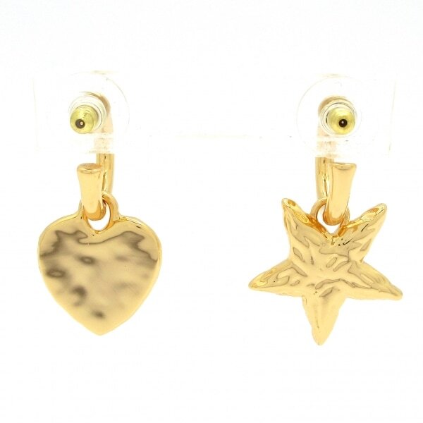 Chanel CHANEL серьги здесь Mark Gold × чёрный Heart B24P аксессуары ( уголок )