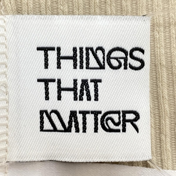 シングス ザット マター THINGS THAT MATTER 長袖カットソー サイズF - ベージュ×黒 レディース ニット トップス_画像3
