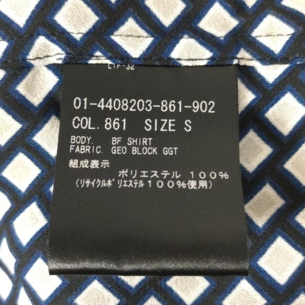 セオリー theory 長袖シャツブラウス サイズS - 黒×ネイビー×ライトグレー レディース 新品同様 トップス_画像4