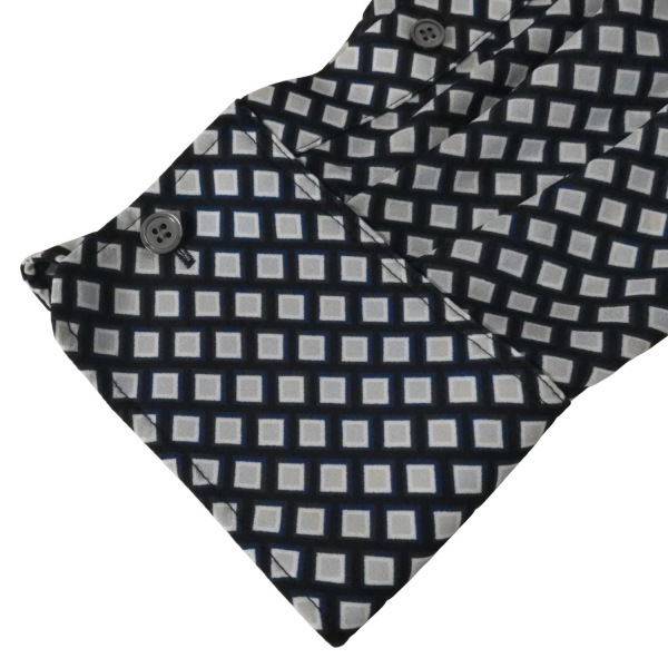 セオリー theory 長袖シャツブラウス サイズS - 黒×ネイビー×ライトグレー レディース 新品同様 トップス_画像7