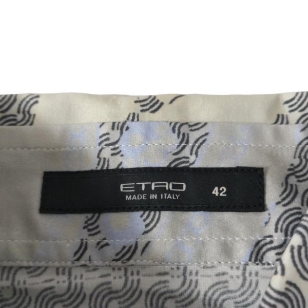 エトロ ETRO 長袖シャツブラウス サイズ42 M - ライトグレー×ダークブラウン×マルチ レディース 美品 トップス_画像3