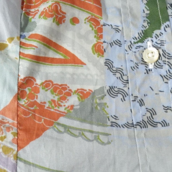 エトロ ETRO 長袖シャツブラウス サイズ42 M - ライトグレー×ダークブラウン×マルチ レディース 美品 トップス_画像6