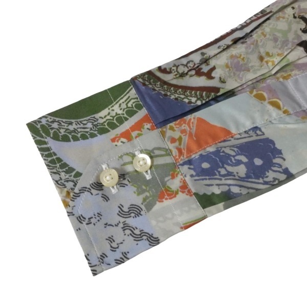 エトロ ETRO 長袖シャツブラウス サイズ42 M - ライトグレー×ダークブラウン×マルチ レディース 美品 トップス_画像7